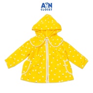 Áo khoác có nón họa tiết Lưu Ly Trắng nền vàng thun cotton - AICDBGYIJGGZ - AIN Closet