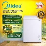 SYK Midea MD-RC151FZB01 Chest Freezer Deep Freezer Peti Sejuk Kecil Beku Meat Freezers 130L Free Gif