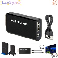 LUOYAO Adapter, PS2 to HDMI 480i/480p/576i Converter, Plug and Play Game to HDMI HD Cable 3.5mm Audi