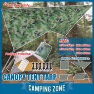 Flysheet Waterproof Groundsheet Khemah Canvas Camping Tarp Tent Alas Tent Floor Sheet Tent Awning Bu