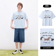 gxg.jeans | เสื้อยืดแขนสั้นชายพิมพ์ลายดัชชุน สบายๆ ใส่สบาย