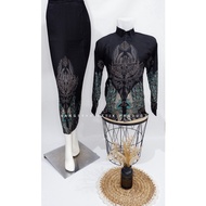 Hot batik couple baju batik couple batik set batik Long Sleeve Skirt set