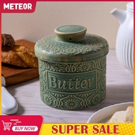 [meteorMY] Butter Crock Ceramic Home Use Housewarming Gift with Lid Butter Jar French