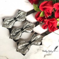 Bow tie bow tie adult men's ribbon tie special edition silver batik