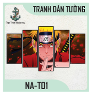 TRANH DÁN TƯỜNG NARUTO SIÊU NÉT BỘ 5 TẤM DECOR DÁN TƯỜNG FOMEX CÓ KEO 3M CÓ SẴN