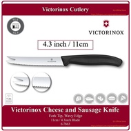 SLSVictorinox Swiss Classic Cheese and Sausage Knife 11cm / 4.3inch Toast Knife Pisau Keju Pisau Roti Pisau Sosej 6.7863