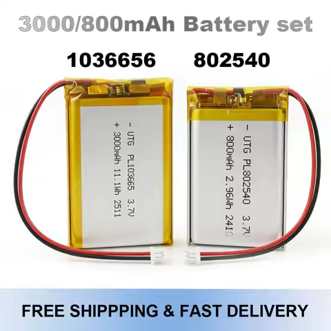 PL802540 PL103665 3.7V 800mAh Rechargeable Lipo Battery for LoRa Node T114 V2 LoRa 32 V3 Dev-board