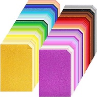 Sinmoe 200 Sheets 8.5 x 11 Inch Colored Paper 200 GSM Cardstock Starter Kit Double Sided Printed Thick Cardstock Paper for Kids DIY Cards Making Scrapbooking School Decor Supplies (Multicolor-80)