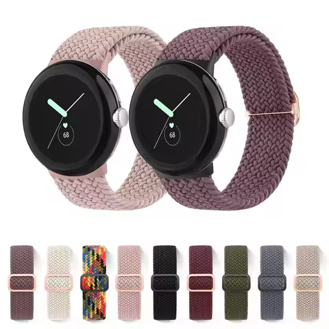 Braided Bands Solo Loop For Google Pixel Watch Strap Bracelet Adjustable Elastic Wristbands For Goog