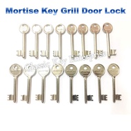 Mortise Key for Grill Door Lock Sun Hook Lock Fuda Metal Wood Door Kunci Pintu Grill Besi / Kayu