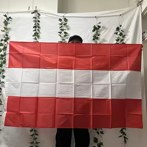 TIKI FLAG Austria Flag 3x5fts 90x150cm polyester Austria National hanging Flag for home decoration