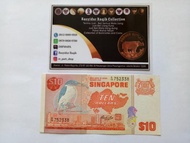 Uang Kuno 10 Dollar SGD Singapore Seri Burung