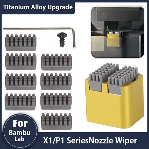 For Bambu Lab X1 P1S Series Nozzle Brush BambuLab Wiper Silicone Brush Mounted Scrubbers Print Head 