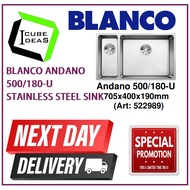 BLANCO ANDANO 500/180-U STAINLESS STEEL SINK