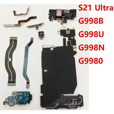 WIFI Signal Antenna Charging Port Board NFC Coil Micro lcd Main Cable 5G mmWave For Samsung Galaxy S