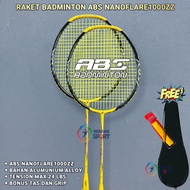 ABS flare1000zz yellow 24 Lbs badminton racket Fullset Ready to Use