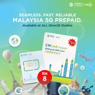 CMLink Malaysia-SIM CARD ONLY 4G/5G | Unlimited Call + China Roaming Data | Prepaid No Contract