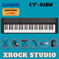 Casio CT-S1 61-key Portable Keyboard w/Keyboard Stand And WU-BT10 Wireless Bluetooth - Black ( CTS1 