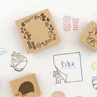 日本Decole Concombre - Fika 動物系列木製印章