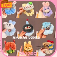 KKD Cute Character Fur Scrunchie Hair Tie Hair Accessories Cute KawaiiWanita JR58
