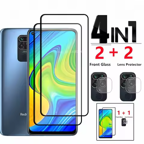 Tempered Glass For Xiaomi Redmi Note 9 Note 9 Pro 9S Redmi 9C NFC Full Cover Screen Protector Lens F