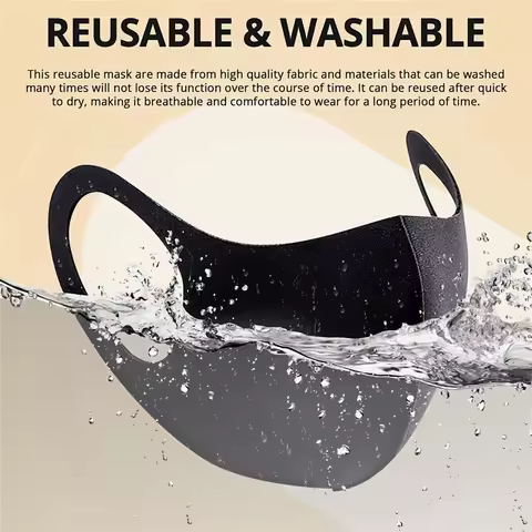 5/10PCS Fashion Solid Earloop Mask Spring Dustproof Washable Reusable Face Mask Unisex Outdoor Trave