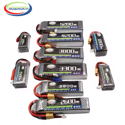 3S 11.1V 1300 1800 2200 3300 4200 4000 5200 6000mAh 30C 40C 60C Nano RC Toys LiPo Battery RC Airplan