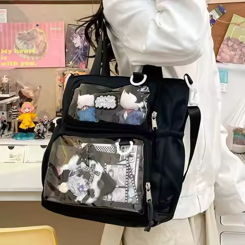 New Y2K Sweet Girl's Ulzzang Ita Bag Large-capacity Crossbody Bag Japanese Comic Exhibition Single S