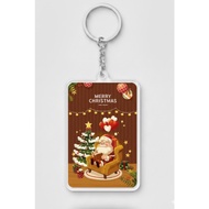 Merry Christmas Plate Frame Keychain