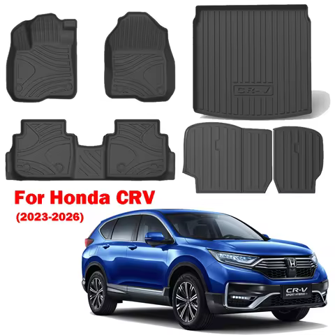 Floor Mats for Honda CRV 2025 2024 2023 (Include Hybrid Models), TPE All Weather Custom Fit CRV Floo