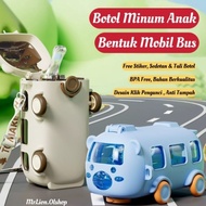 Bus Children's Drinking Bottle Bus-Shaped Children's Drinking Water Bottle 550ml Flip Top Bus Childr
