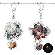Zenless Zone Zero Anime Figure Billy The Kid Nekomiya Mana Cosplay Acrylic Key Chain Cute Student Ba