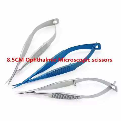 8.5CM Ophthalmic Microscopic Animal Experiment Vascular Scissors Conjunctiva Corneal Iris Capsulotom