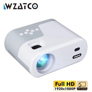 WZATCO V1 6500ลูเมน LED แบบพกพา Wi-Fi โปรเจคเตอร์ Full HD 1080P โฮมเธียเตอร์ Mini Outdoor Proyectors เครื่องฉายวิดีโอ M.2