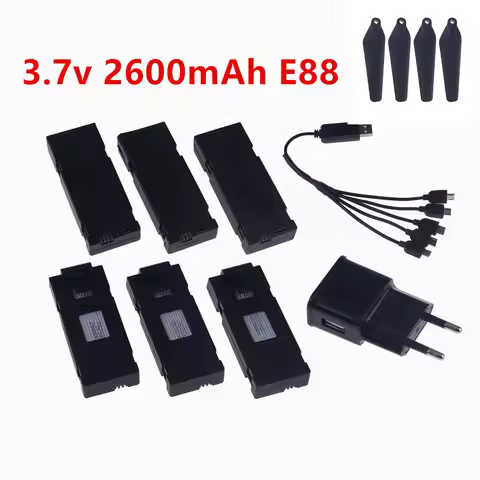 3.7V 2600mAh RC Drone Battery Stable UAV Battery for E88 E88PRO E88MAX E525 E99 E99PRO P1 P5PRO K3 S