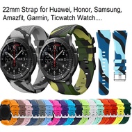 22mm Camouflage Strap For Huawei watch GT3 / Huawei GT 3 pro / GT Runner / Huawei watch 3 / watch 3 pro / Huawei Watch GT2 Straps / Huawei GT2 pro/Galaxy watch 46mm / Amazfit GTR 2 / GTR 3 / honor magic watch 2 / Garmin Venu 2 / vivoactive 4 Strap