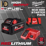 Milwaukee M18 8.0AH High Output Battery / Latest Series High Output Battery / 2 Year Warranty / M18H