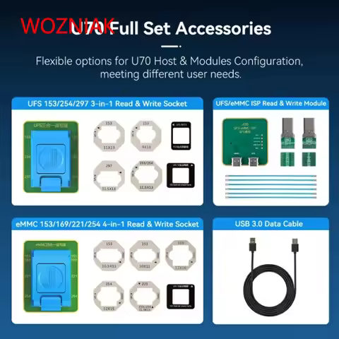 JCID Gen2 U70 UFS Programmer For Android Phone UFS/eMMC/ISP Nand Repair compatible with UFS,eMMC,ISP