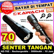 Senter Tangan Zoom Kawachi 70 Watt HZ-70Z LED 70W Hemat Energi Pocket Light Zoom In Zoom Out Bahan A