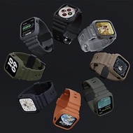 Apple Watch9/8/7/6/5/4/SE透氣防震一體成形軍規錶帶44 45mm