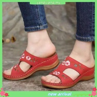 Women Slippers Sandal Flower Platform Colorful Ethnic Wedge Sandal Ladies Casual Fashion Sandals