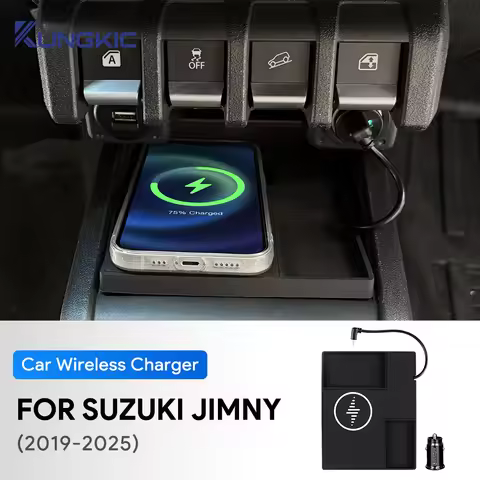 For Suzuki Jimny JB64 JB74 2019 2020 2021 2022 2023-2025 LHD Mobile Phone Charging Holder 15W Charge