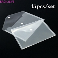 BACK2LIFE File Bag Office Envelope Bag A5/A4 Plastic Folders Document Bags Transparent
