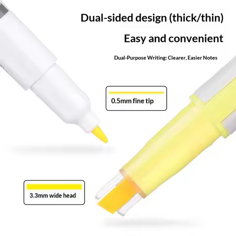 Pilot KIRE-NA Dual Tip Highlighter Pen Soft Head Fine Tip,Quick-Dry,Smudge-Proof for Student Note-Ta