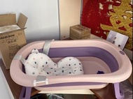 Baby Bathtub / Newborn Foldable Bathtub / 嬰兒浴盆嬰兒折疊浴盆新生兒寶寶可坐可躺家用大號洗澡桶兒童用品