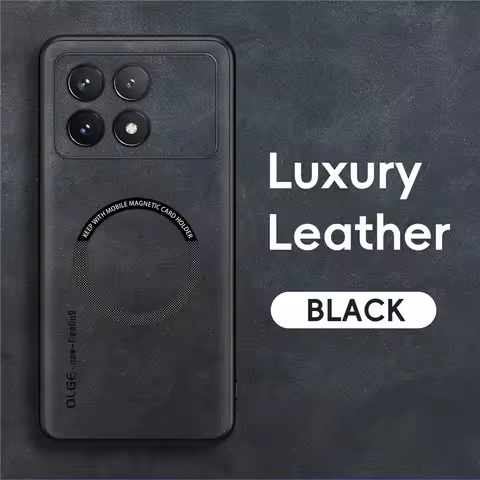 Luxury Magnetic Leather Phone Case For Poco F8 F7 Pro F6 F5 X7 X6 X5 M6 Pro M5S Shockproof Business 