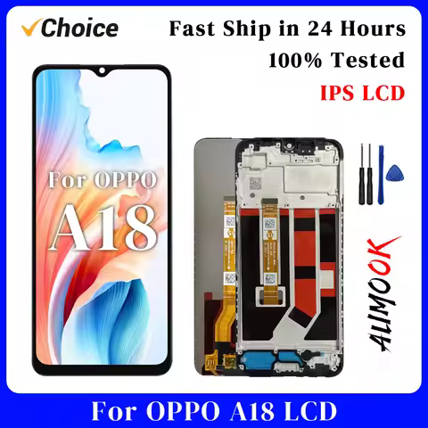 A18 LCD for OPPO A18 A38 LCD Display Touch Screen Digitizer Assembly Pantalla for Oppo A38 A18 CPH25
