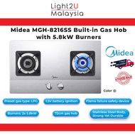 Midea Stainless Steel Double Burner Gas Hob MGH-8216SS With 5.8kW