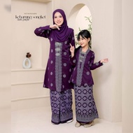 | DARK PURPLE | KEBARUNG SONGKET | BAJU IBU & ANAK PEREMPUAN| BAJU KEBARUNG MODEN
