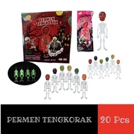 Akoh86- Permen Tengkorak Light Lolipop Isi 20 x 10 Gr - Permen Lightstick By Jadoel Snack Candy Food